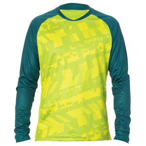 Giro | Men's Roust Jersey Ls | Size Xx Large In Citron Green Fanatic | 100% Polyester