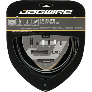 Jagwire | 1X Elite Sealed Shift Cable Kit | Black | Sram/shimano, Polished Ultra-Slick Cable
