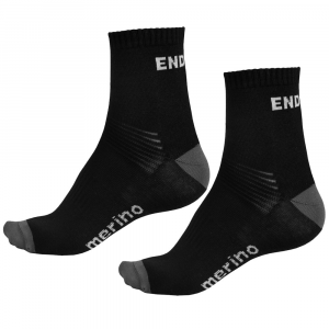 Endura | Baabaa Merino Sock (Twin Pack) Men's | Size Small/medium In Black