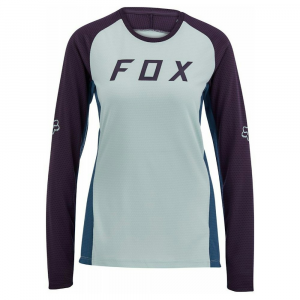 Fox Apparel | DEFEND LONG SLEEVE Women's JERSEY | Size Medium in Cement Grey