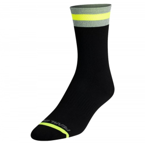 Pearl Izumi | Flash Reflective Sock Men's | Size Medium In Black/screaming Yellow
