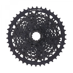 Microshift | Advent Cassette 9 Speed | Black | 11-42T, Ed Coated, Alloy Large Cog