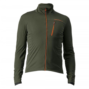 Castelli | Go Jacket Men's | Size Small In Military Green/fiery Red