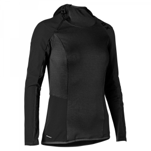 Fox Apparel | Defend Thermo Women's Hoodie | Size Medium In Black | Polyester/elastane