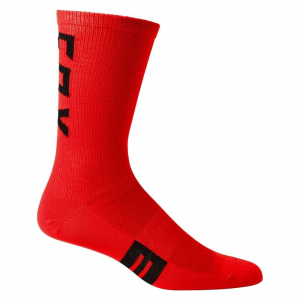 Fox Apparel | 8" Flexair Merino Sock Men's | Size Small/medium In Fluorescent Red | Elastane/nylon/polyester