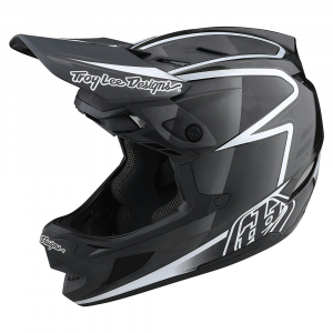 Troy Lee Designs | D4 Carbon Helmet W/mips Men's | Size Extra Small In Lines Black/gray