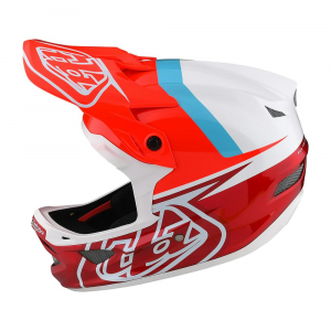 Troy Lee Designs | D3 Fiberlite Helmet Men's | Size Extra Large In Slant Red
