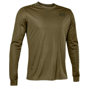 Fox Apparel | Ranger Ls Jersey Font Men's | Size Medium In Olive Green | 100% Polyester