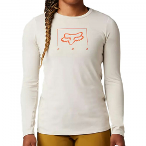 Fox Apparel | Women's Ranger Dr Mid Ls Jersey | Size Small In White | Polyester