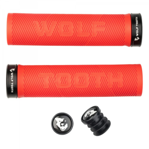 Wolf Tooth Components | Echo Lock On Grips Black Grip With Black Collar | Rubber