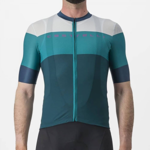 Castelli | Sezione Jersey Men's | Size Small In Deep Teal/quetzal Green