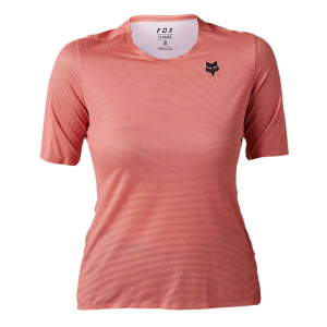 Fox Apparel | Women's Flexair Ascent Ss Jersey | Size Large In Salmon | Polyester
