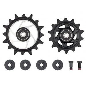 Sram | Rear Derailleur Pulley Kit (Includes 14T Upper And 16T Lower Silver Metal Spider Pulley, 2 T25 Aluminum Pulley Bolts)