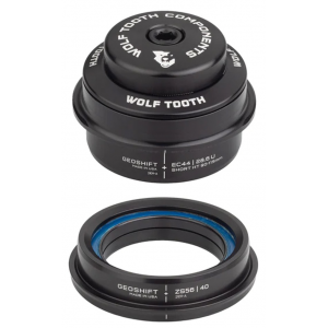 Wolf Tooth Components | Geoshift Performance Angle Headset - 2 Deg | Black | Zs44/zs56, Short, 2 Degree