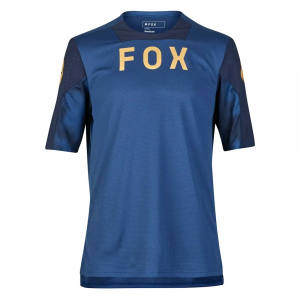 Fox Apparel | Defend Short Sleeve Taunt Jersey Men's | Size Large In Indigo | Polyester