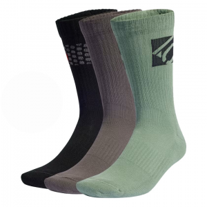 Five Ten | Crew Sock 3 Pack Men's | Size Extra Small In Black/silver Green/charcoal