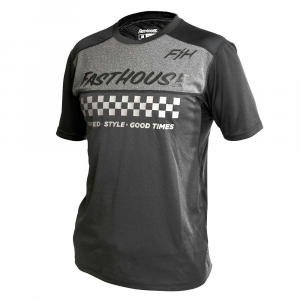 Fasthouse | Alloy Mesa Ss Jersey Men's | Size Small In Heather Charcoal/black | Spandex/polyester