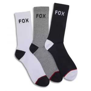 Fox Apparel | Crew Sock 3 Pack Men's | Size Small/medium In Multicolor | Elastane/nylon/polyester