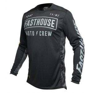 Fasthouse | Strike Jersey Men's | Size Large In Black/camo | 100% Polyester