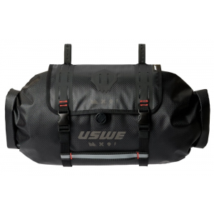 Uswe | Handlebar Roll-Top Bag + Holster Black | Rubber