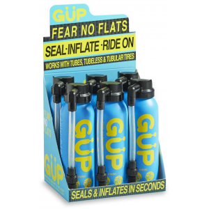 Gup Industries | Gup Kwiki Quick-Fix Sealant And Inflator Hose Top 6 Pack 125Ml Canisters Presta+Shrader Compatible In Blue