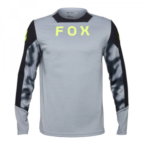 Fox Apparel | Defend Ls Jersey Taunt Men's | Size Extra Large In Steel Grey | Polyester