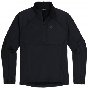 Outdoor Research | Men's Deviator Fleece Half Zip | Size Xx Large In Black | 100% Polyester