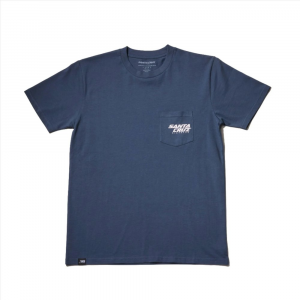 Santa Cruz Bicycles | Stash Pocket T-Shirt Men's | Size Extra Large In Maritime Blue | 100% Cotton