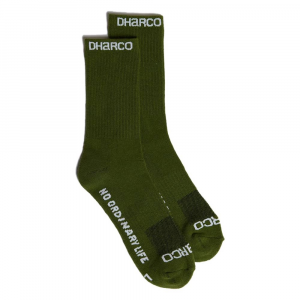 Dharco | Crew Socks Men's | Size Small/medium In Gorilla Green | Nylon