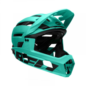 Bell | Super Air R Spherical Helmet Men's | Size Medium In Matte Turquoise/black | Rubber