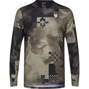 Fox Apparel | Flexair Ascent Ls Pulse Jersey Men's | Size Large In Sand | Polyester