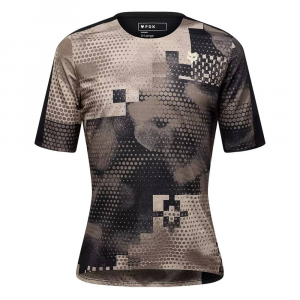 Fox Apparel | Flexair Ascent Ss Pulse Jersey Men's | Size Large In Sand | Polyester