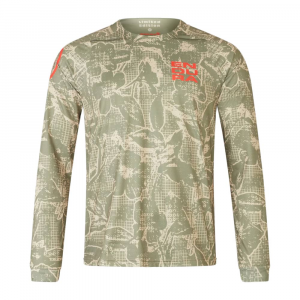 Endura | Grid Floral Ltd Printed L/s Jersey Men's | Size Medium In Tweed Green