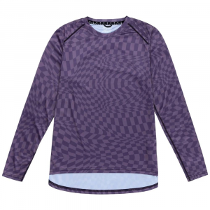 Troy Lee Designs | Women's Lilium Ls Jersey | Size Small In Twisted Checkers Deep Purple
