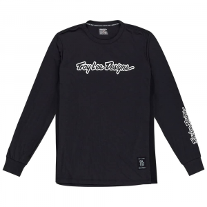 Troy Lee Designs | Skyline Long Sleeve Ride Jersey Men's | Size Small In Signature Black | Polyester