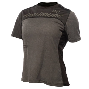 Fasthouse | Women's Classic Mercury Ss Jersey | Size Small In Black/charcoal Heather | 100% Polyester