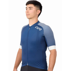 Capo Cycling Apparel | Capo Sc Avanti Jersey Men's | Size Extra Large In Midnight Blue/bone