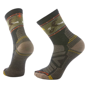 Smartwool | Hike Light Cushion Soaring Print Mid Crew Socks Men's | Size Medium In Charcoal | Nylon