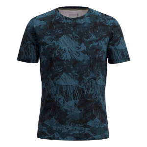 Smartwool | Men's Merino Short Sleeve T-Shirt | Size Xx Large In Twilight Blue Mountain | Nylon