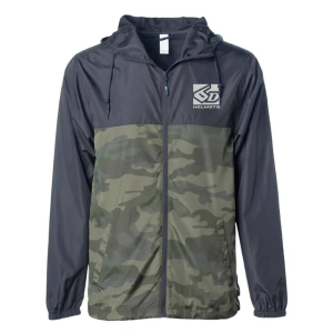 6D Helmets | Windbreaker Men's | Size Medium In Black/forest Camo | 100% Polyester
