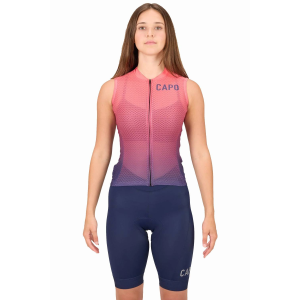 Capo Cycling Apparel | Capo Donna Race Jersey Women's | Size Small In Midnight Blue /pink Fade