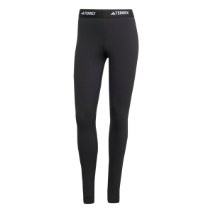 Adidas Terrex | Multi Synthetic Baselayer Women's Tight | Size Extra Large In Black | Polyester/elastane