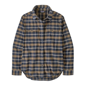 Patagonia Patagonia | Women's Canyonite Flannel Shirt | Size Small In Orcas Sunken Blue | Spandex/polyester