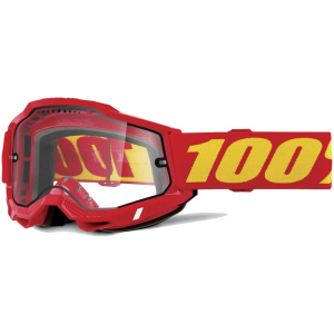 100% | Accuri 2 Enduro Mtb Goggles In Red/clear Lens