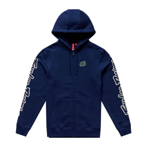 Troy Lee Designs | Badge Zip Up Hoodie Men's | Size Extra Large In Navy/sage | Polyester