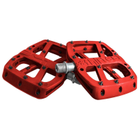 E.thirteen | Base Flat Pedals Red | Composite