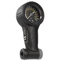 Foundation | Twin Valve Pressure Gauge | Black | For Presta And Schrader