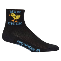Sock Guy | Biker Chick Cycling Socks Women's | Size Small/medium In Black | Nylon