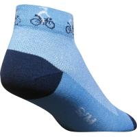 Sock Guy | Ponytail Women's 1" Cycling Socks | Size Small/medium In Blue | Nylon