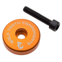 Wolf Tooth Components | Ultralight Stem Cap With Integrated Spacer | Orange | 5Mm Spacer | Aluminum